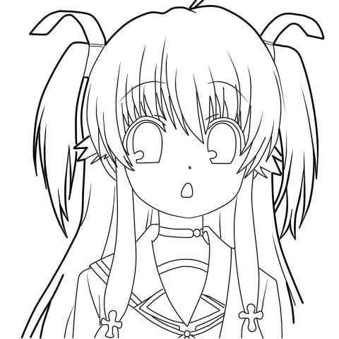 ユイの線画(Angel Beats!)