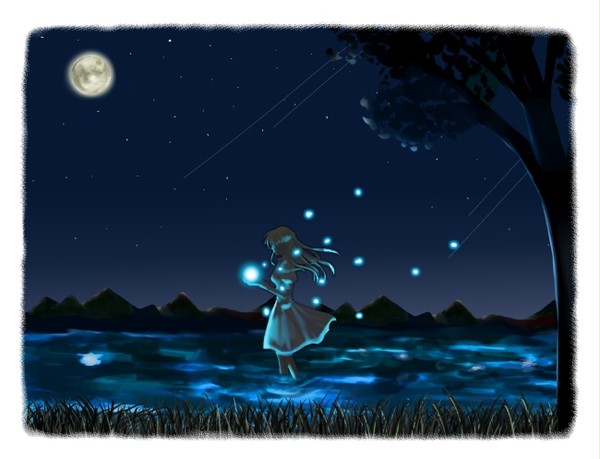 月の光と湖の少女