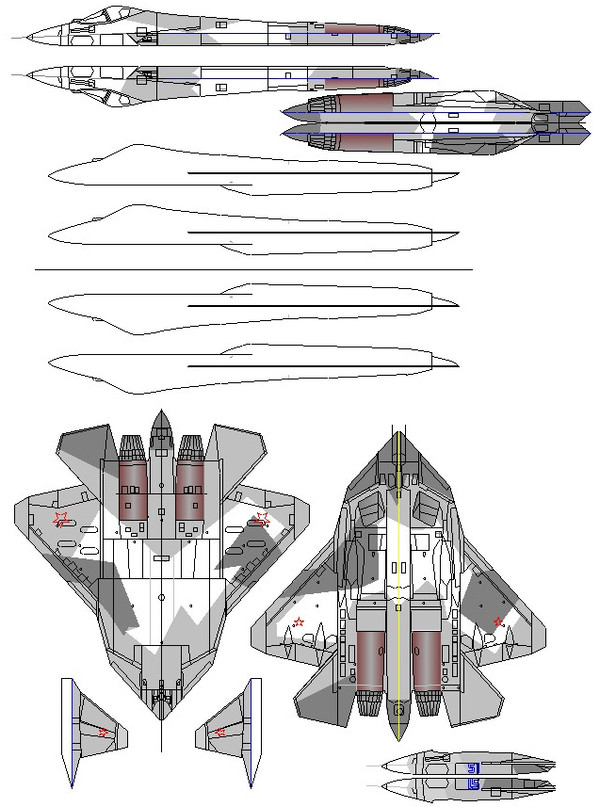 PAK FA(T-50) 紙飛行機