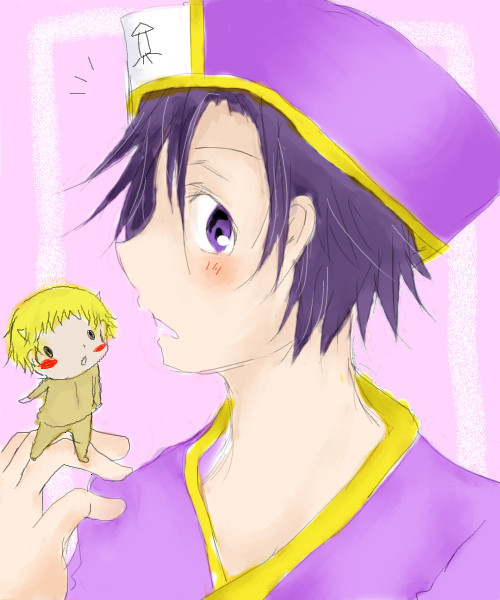 閻魔と小さい鬼男くん