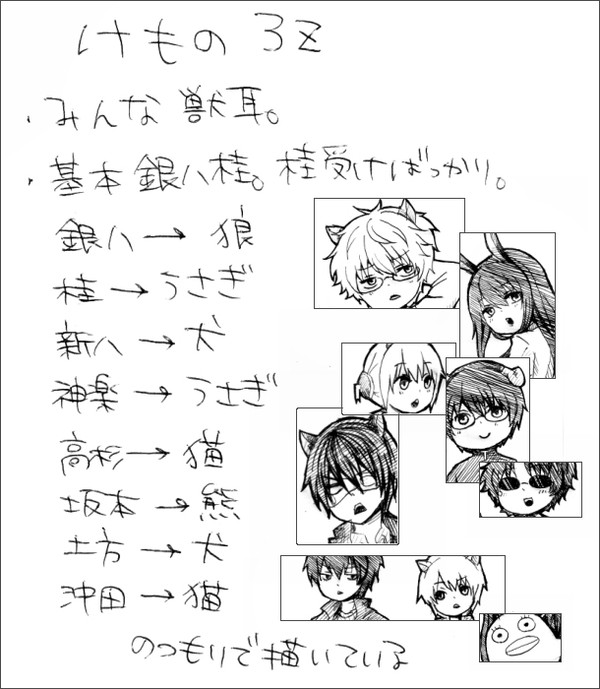 【腐含む】３Zらくがき【獣耳】