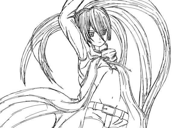 ブラック★ロックシューター下書き