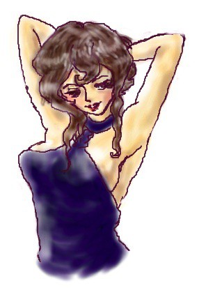 髪を結う不二子