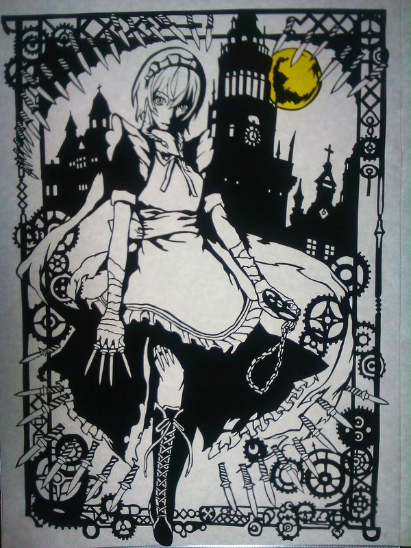 「ルナ・ダイアル」【切り絵】