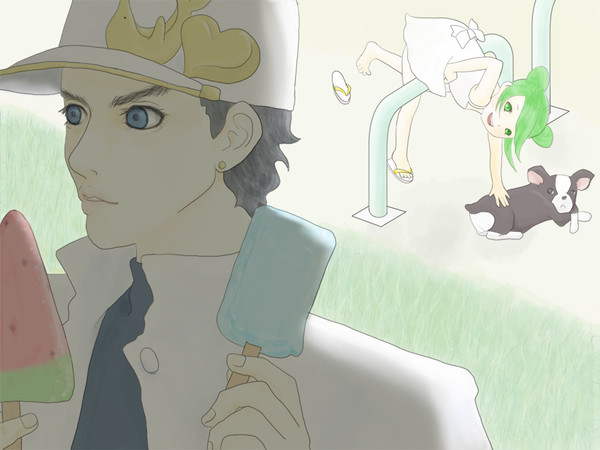 承太郎と徐倫（夏の）