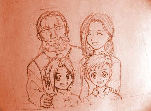 家族写真セピア