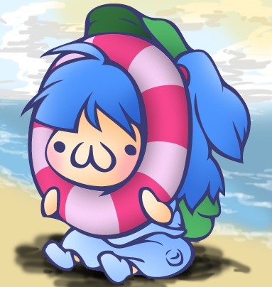 にとりは浮き輪をかぶりたい