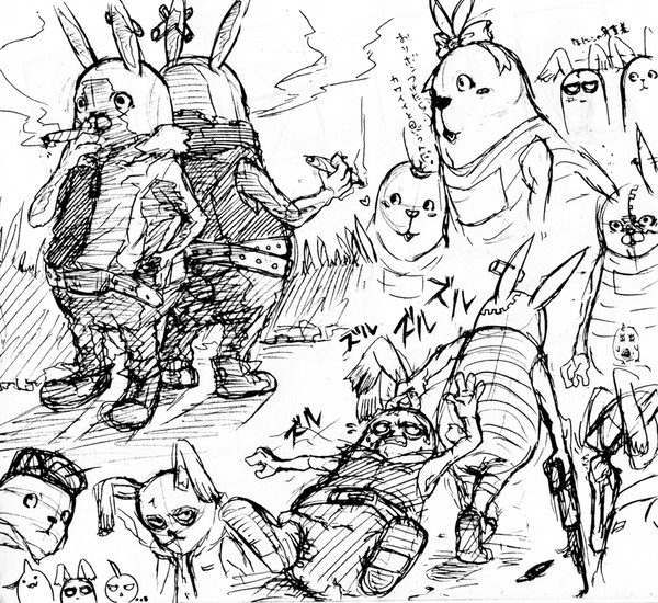 ウサギ詰め込み３