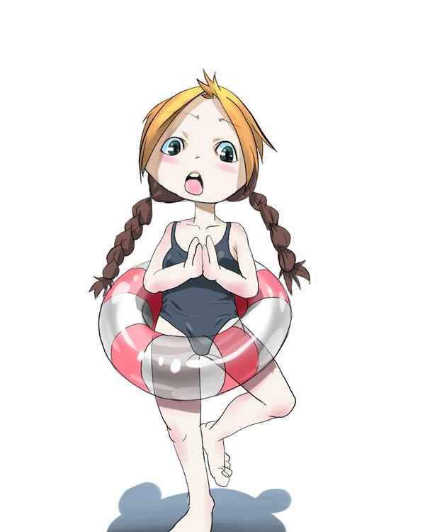 水著 泳圈 清涼 少女 可愛