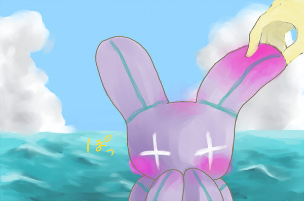 イブサと海に来ています