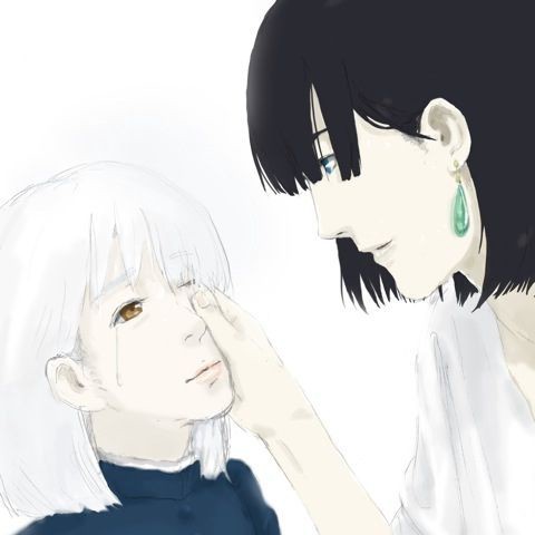 涙を親指でぬぐってあげているのであって