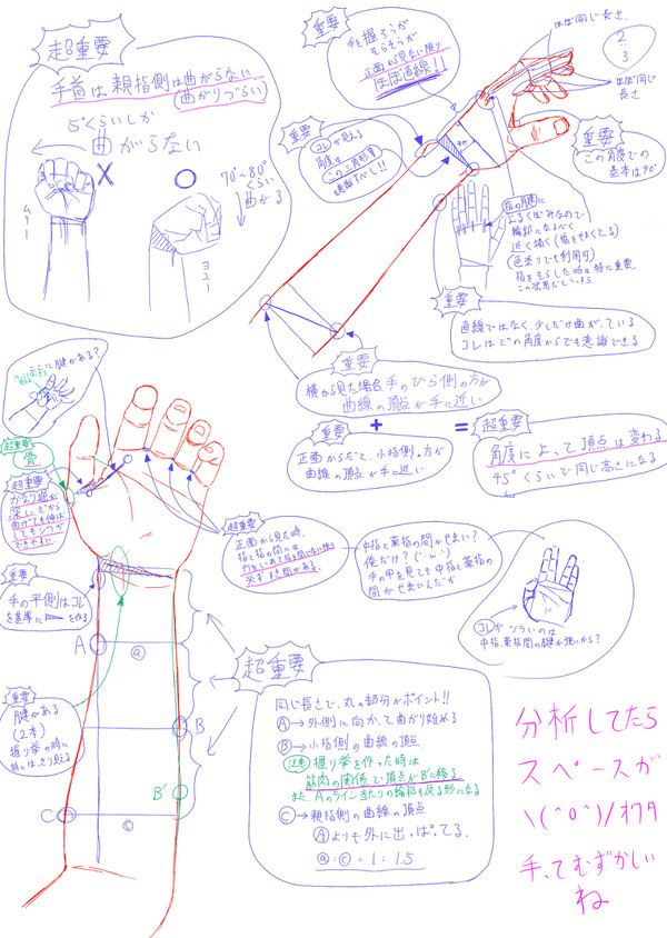 【左手は】自分の左腕を資料に分析してみた①【最高の資料】