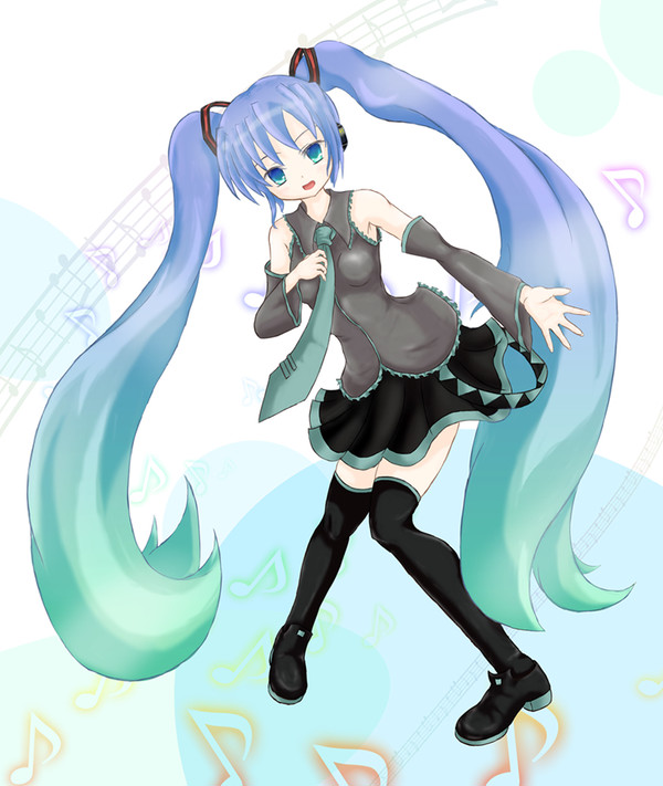 ミク描いてみた。
