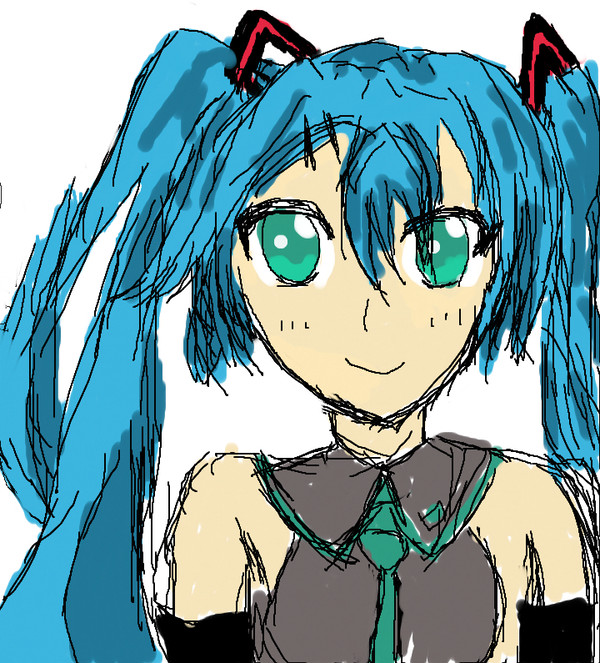 絵チャでミク描いた