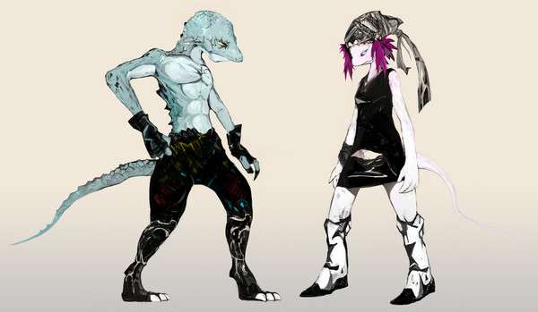 Lizard Man,Lizard Woman