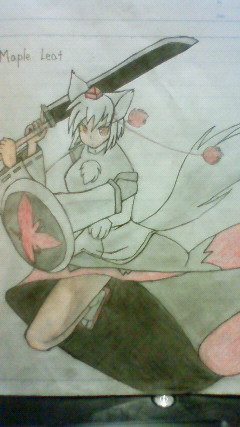 他の絵を参考に椛を描いてみた