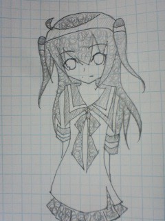 黒髪ツーサイドアップなおにゃのこ