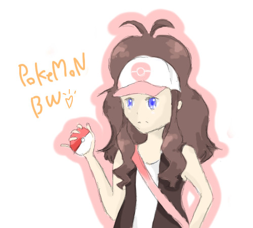 ポケモンBW　♀主　超落書き