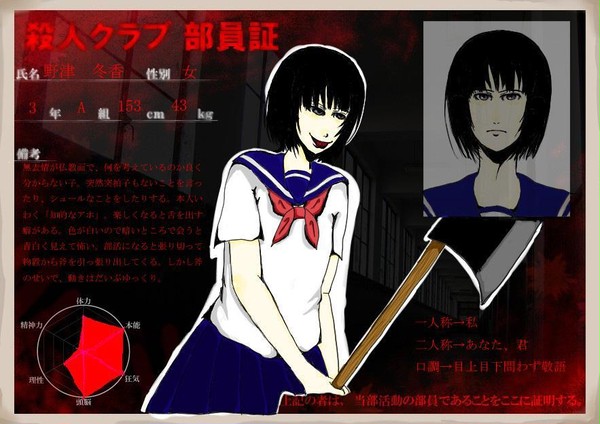 【PMC】野津　冬香【キャラクターシート】