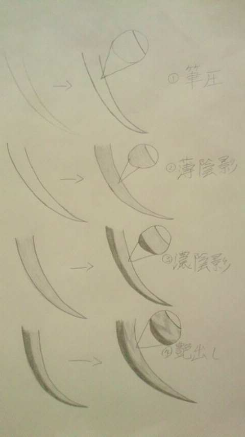 エピタの手書き講座(髪を綺麗に描く)説明付きです^^
