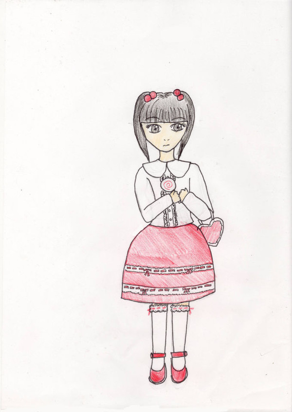 ロリータ108号の女の子を自分なりに描いてみた