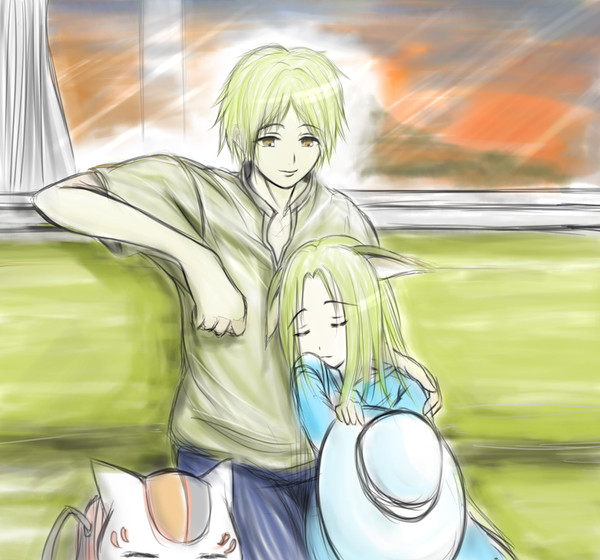 貴志と子狐とニャンコ先生