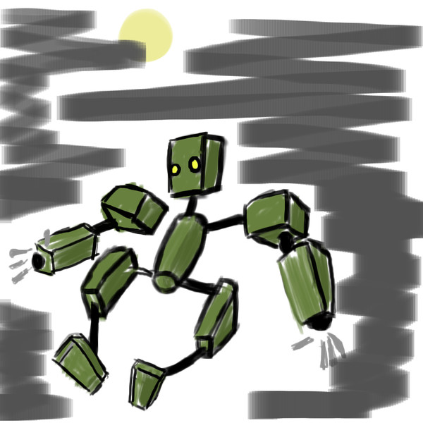 月とロボット