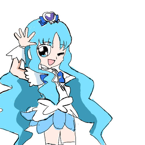 キュアマリン練習中