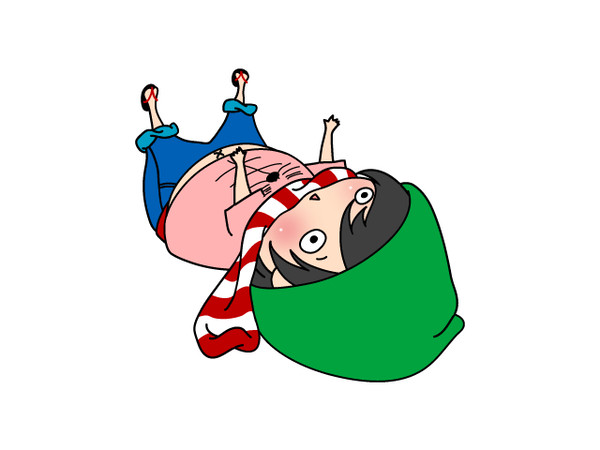 おきあがれないよー