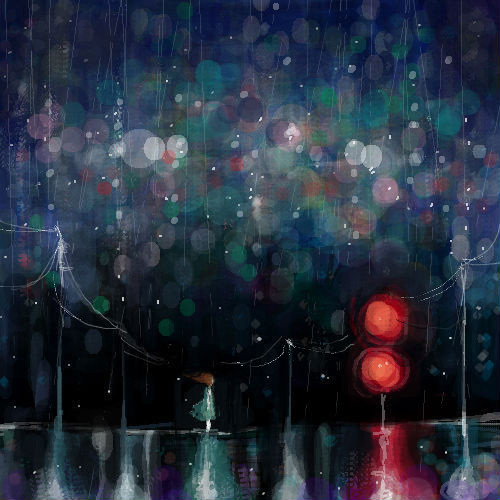 夜の雨