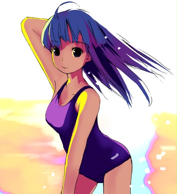 ぱっつんでスク水