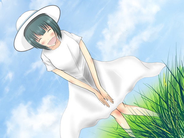 ワンピース姿の小鳥さん