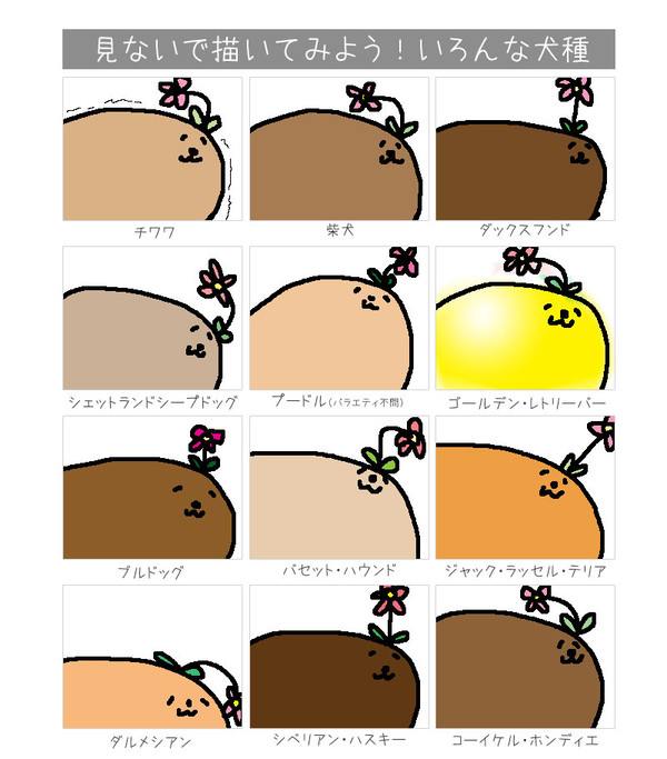 いぬを描けって書いてあった