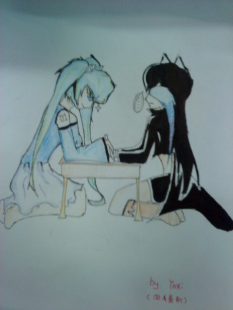 初音给黑岩画手表～