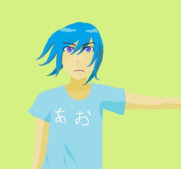 クレヨン擬人化（青）