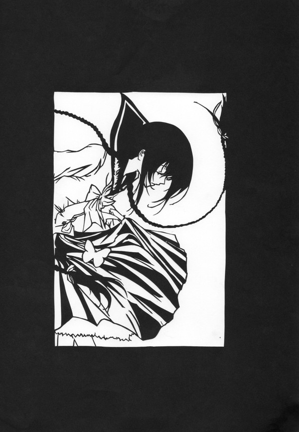 文学少女　天野遠子の切り絵　２