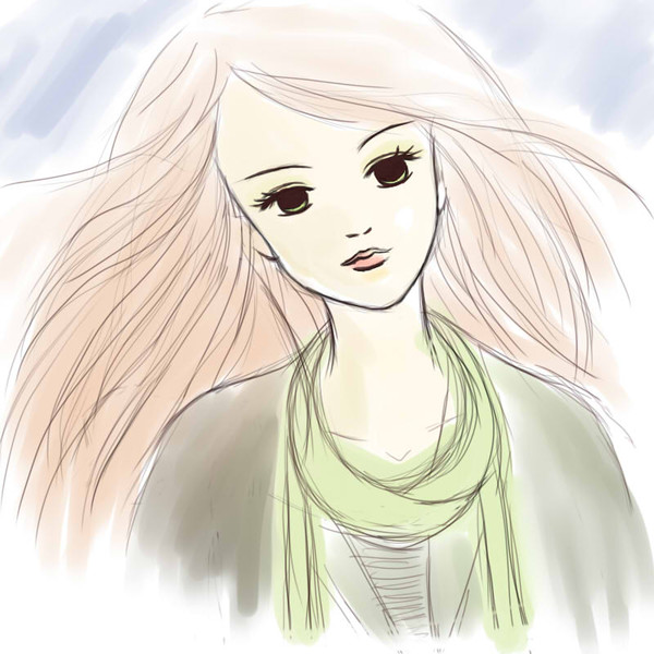 ピンク色の髪の女の子
