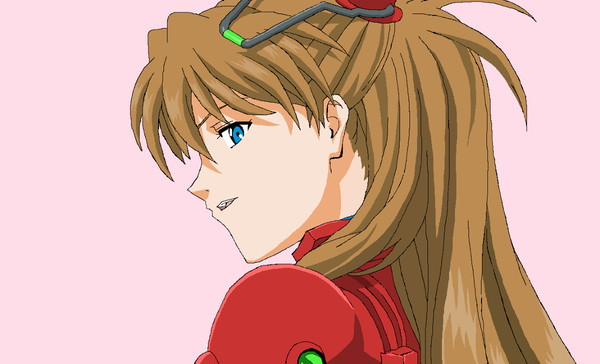 ペイントとマウスでアスカを描いた2