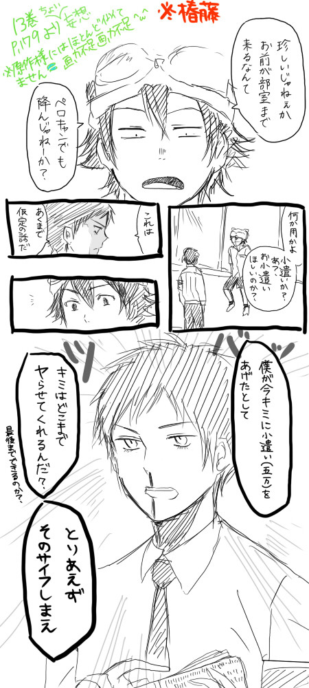 【腐】ちょい妄想（椿藤）