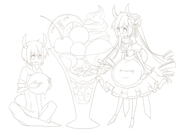 うさぱふぇ【塗り絵】