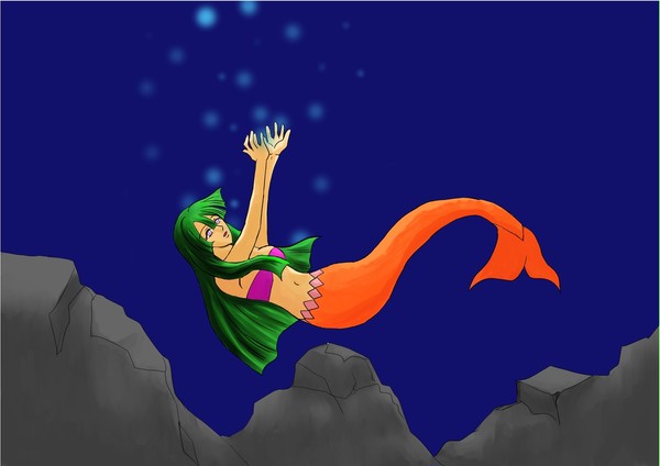 海底に・・・