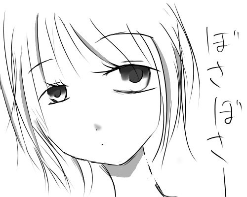 らくがき（ぼさぼさ女の子）