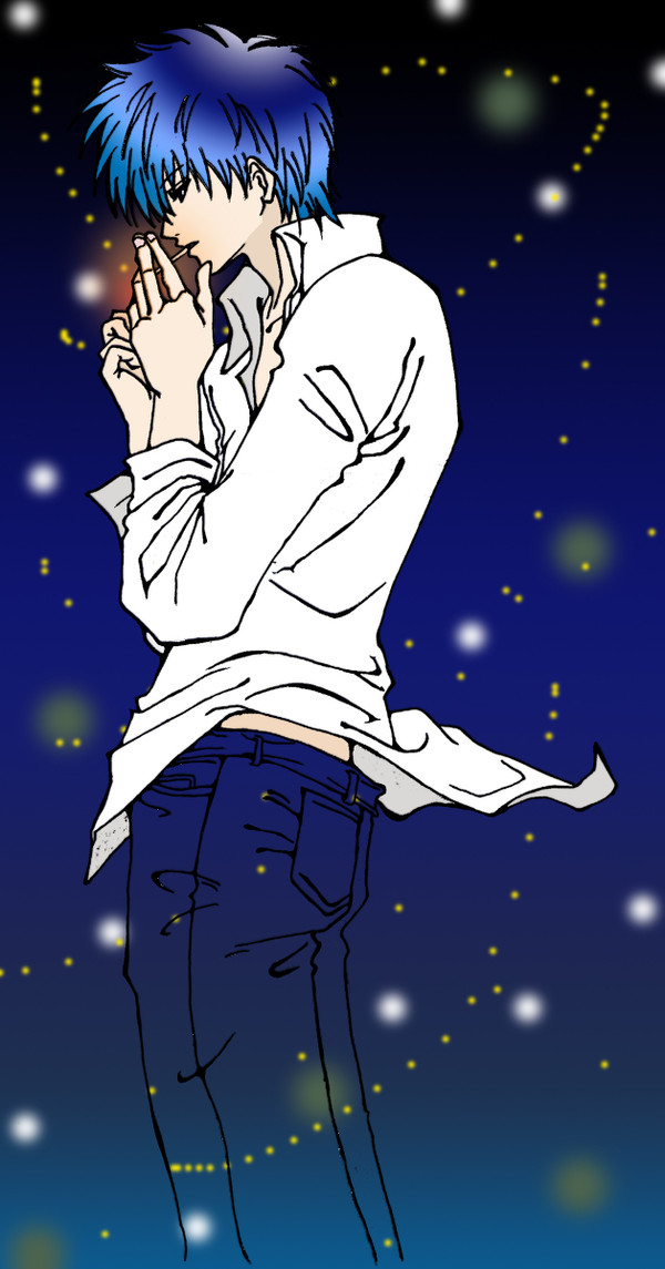 【色塗り】夏の夜に