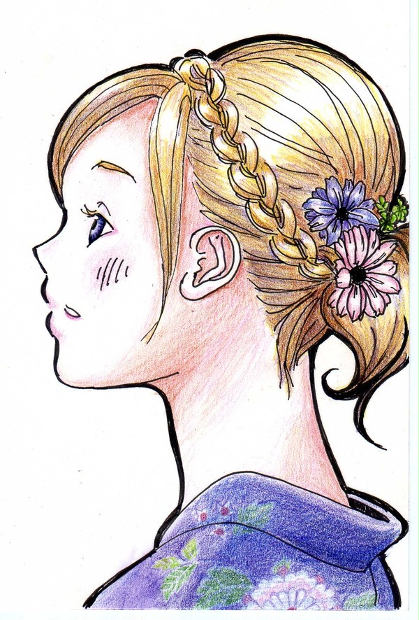 浴衣少女 ダリア