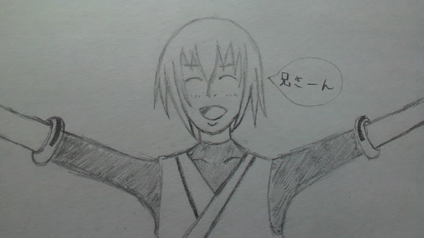 笑顔のジンが描きたかったんだけど