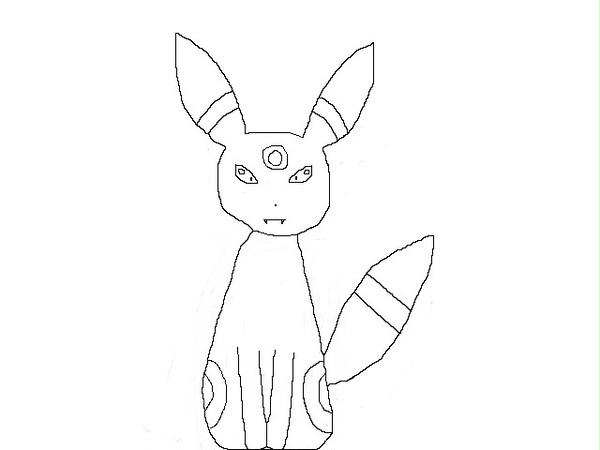 ブラッキー（線画）