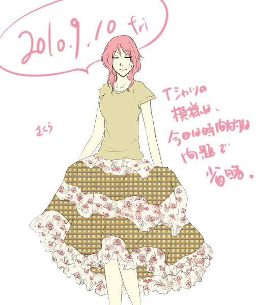 【絵の練習に】ケータイ擬人化で【今日の服③】