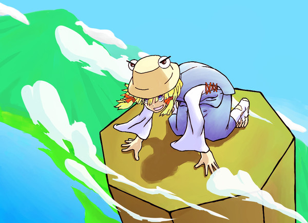御柱に坐する祟り蛙