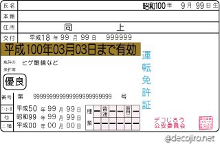 【素材】なんちゃって免許証