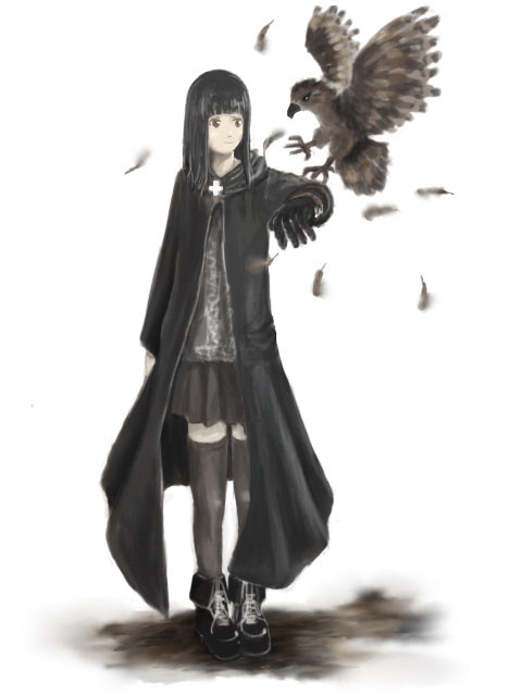 鷹と少女